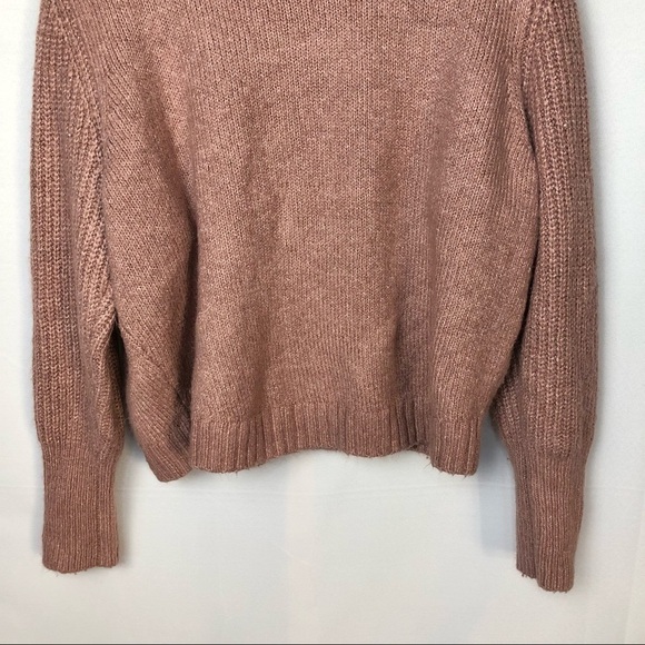 Wild Fable Mauve Pink Knit Ruffle Cropped Pullover Sweater XXL - Picture 8 of 9